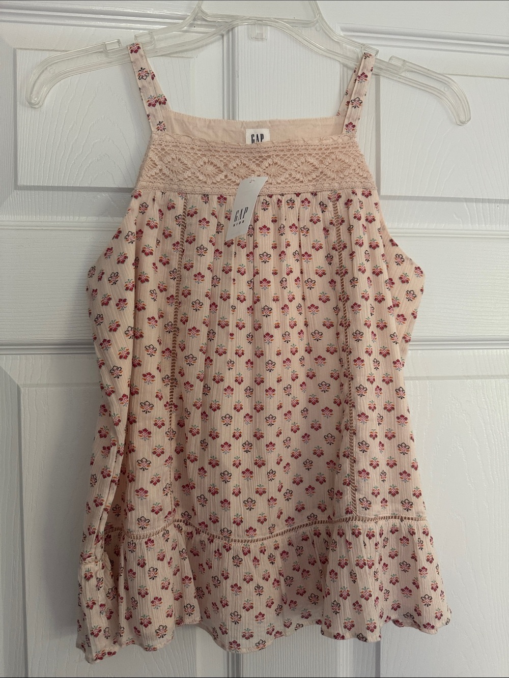 GAP Pink Floral Smocked Tank Dress